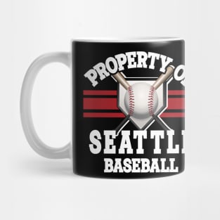 Proud Name Seattle Graphic Property Vintage Baseball Mug